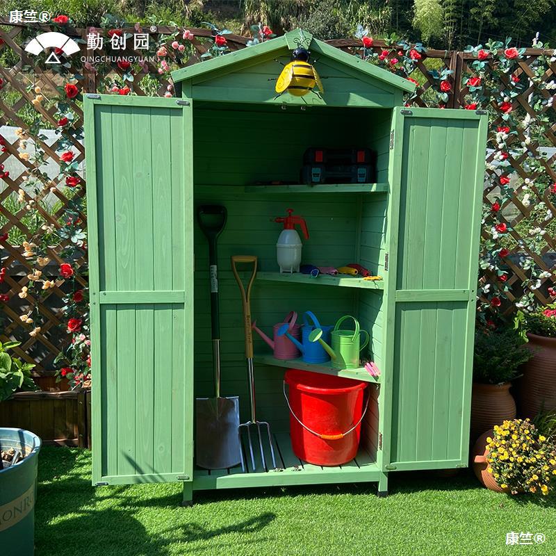 solid wood Garden Tool room Storage room outdoors courtyard Makeshift house Lockers Removable Mobile house Storage Open air