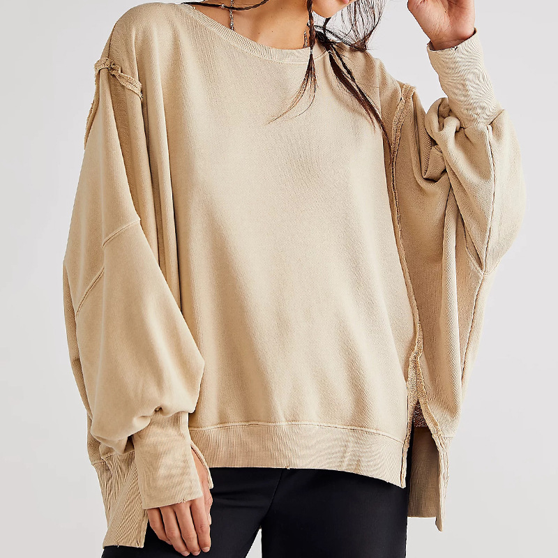 Women's Sweatshirt Oversized Knit Top For Autumn And Winter_voghion.com