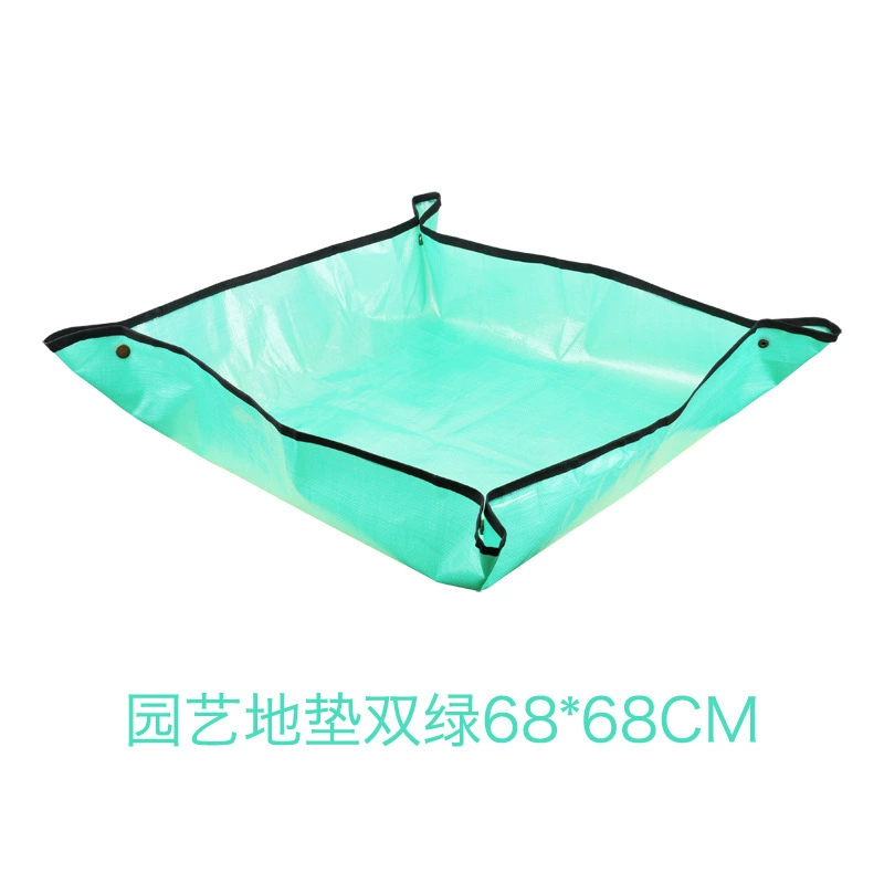 Садовый коврик для работы с суккулентами, 68*68 см, из полиэтилена, для переворачивания почвы, пересадки растений, водонепроницаемый, пластиковый, с латунной застежкой