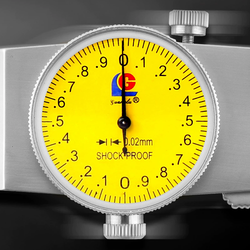 GuangLu High Precision Shockproof Stainless Steel Dial Caliper, 300mm, Multiple Specifications