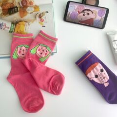 New style funny head trendy socks women's cotton socks mid-tube Korean ins abstract cartoon pattern strange smell college street