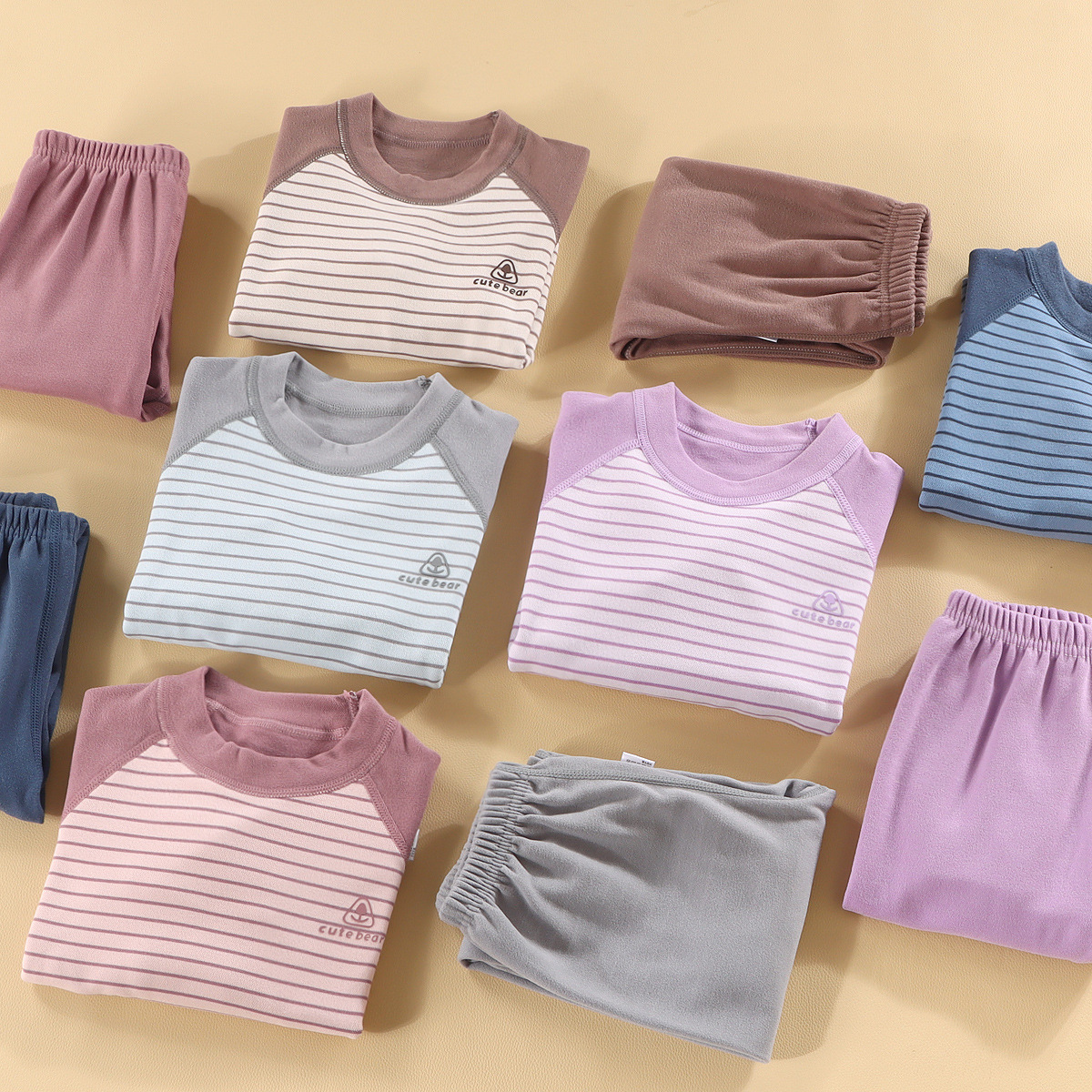 Su bebé, ropa interior caliente, pantalones de otoño para niños, conjunto de ropa interior para bebés sin hueso, 2024