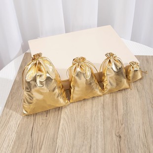 Gold cloth bundle pocket jewelry ring gift packaging bag candy packaging drawstring bag large quantity excellent price