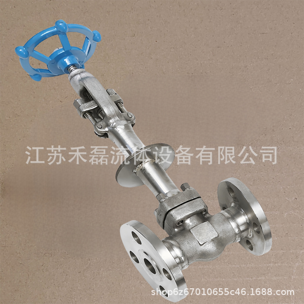 API美标CL300LB150磅阀杆加长法兰截止阀低温零下80度100℃F304“