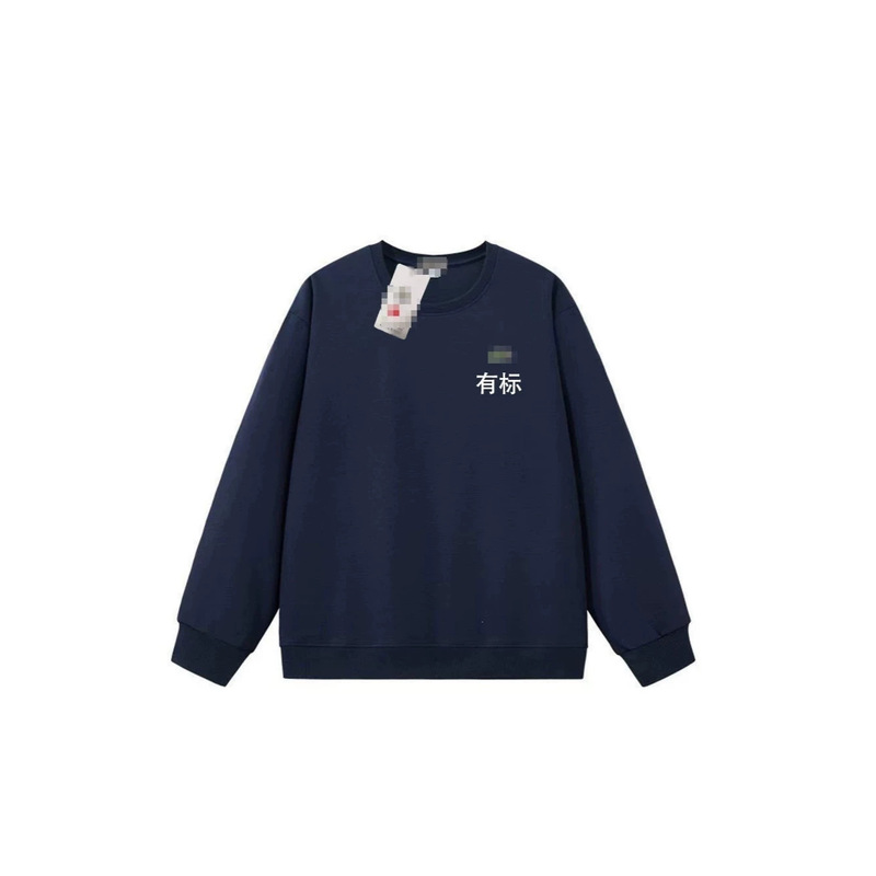 Cross-Border Small Fish Logo Embroidered Round Neck Sweatshirt 2026 Overseas Hot-Selling Crocodile Long-Sleeve Top in Stock for Dropshipping