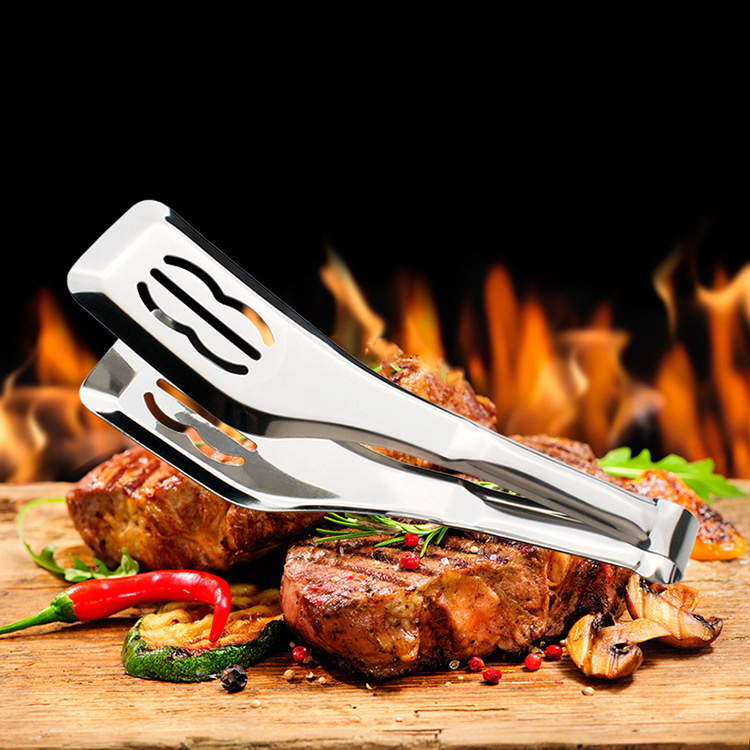 Stainless steel Food clip Western Restaurant barbecue steak self-help BBQ clip Steak grilled savory crepe baking cooking tool