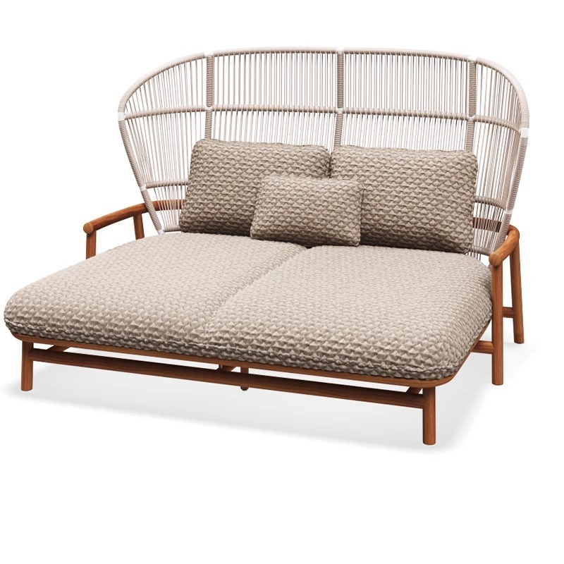 Sofá de ratán al aire libre combinación villa patio jardín al aire libre ocio silla de ratán diseño modelo habitación muebles al aire libre