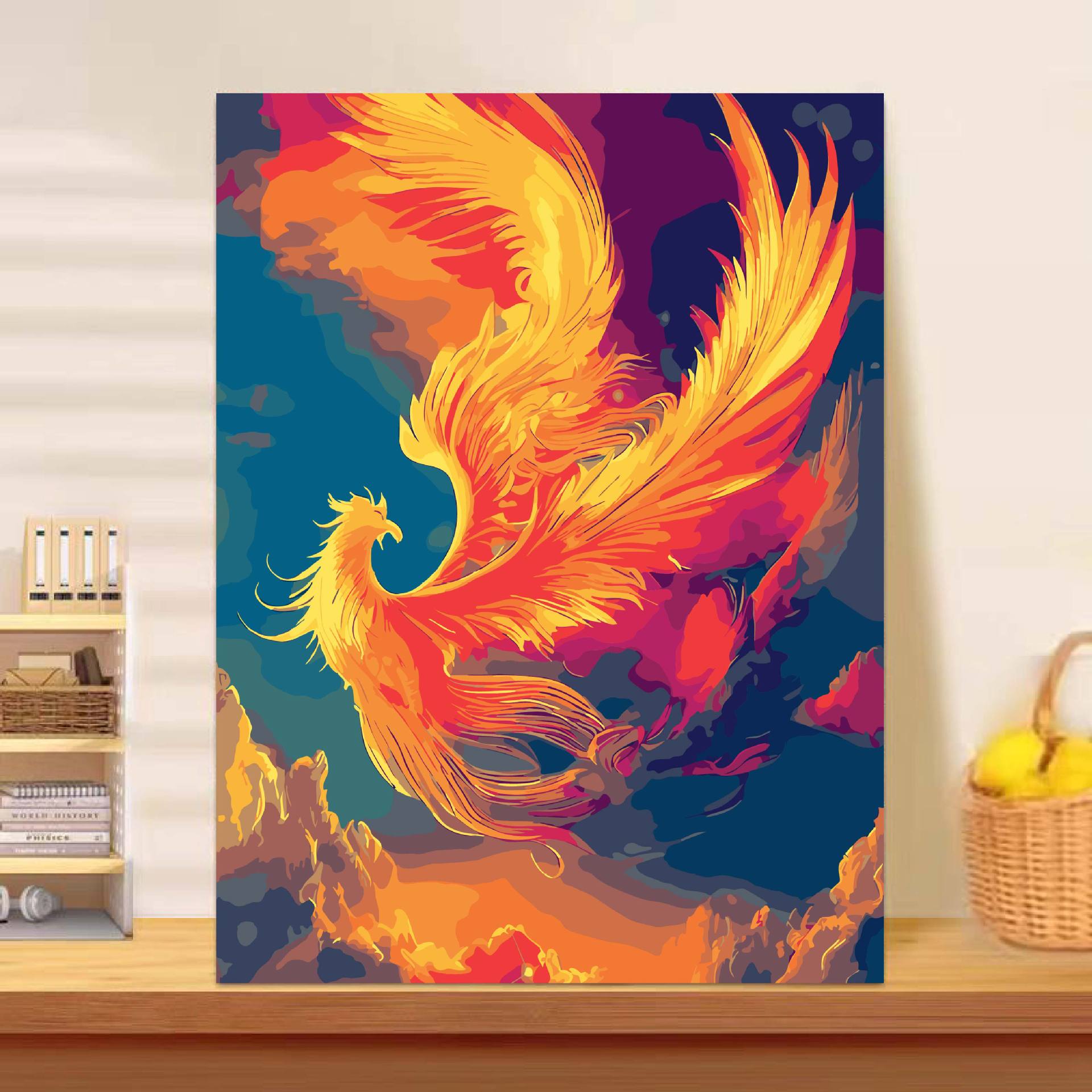 Phoenix Nirvanadiy pintura al óleo digital curar departamento de pintura de Año Nuevo de alto nivel significa buena pintura a mano de pintura al óleo de relleno de color descompresión
