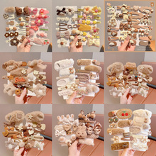 糖果色奶咖色卡通女童发夹鸭嘴夹气质发卡百搭头饰可爱甜美一字夹