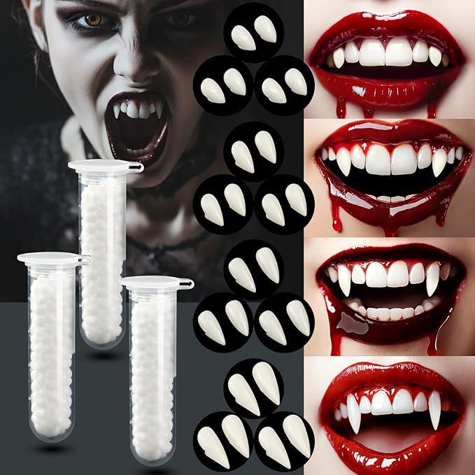 Cross-Border Masquerade Simulation Teeth Trick Props Halloween Vampire Zombie Denture Props Set Wholesale