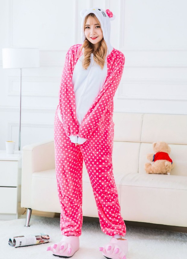 Otoño e Invierno niños y niñas de dibujos animados de animales de una sola pieza pijamas de franela Totoro Panda aseo ropa para el hogar lote mixto