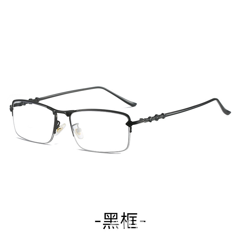 釣り糸フレーム半枠完成品近視眼鏡度数平光百合ビジネス金糸高精細ブルーレイ男女モデル