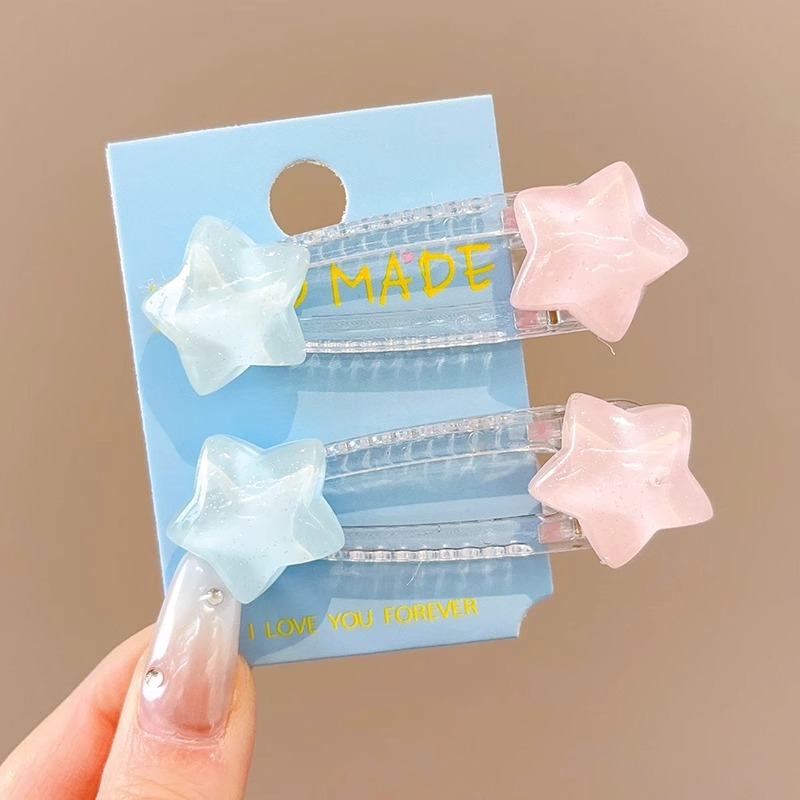 Klein azul rasgado cabello mar pinza de pelo lateral 2024 nuevo clip de alta gama tocado de frente de mujer clip de borde infantil