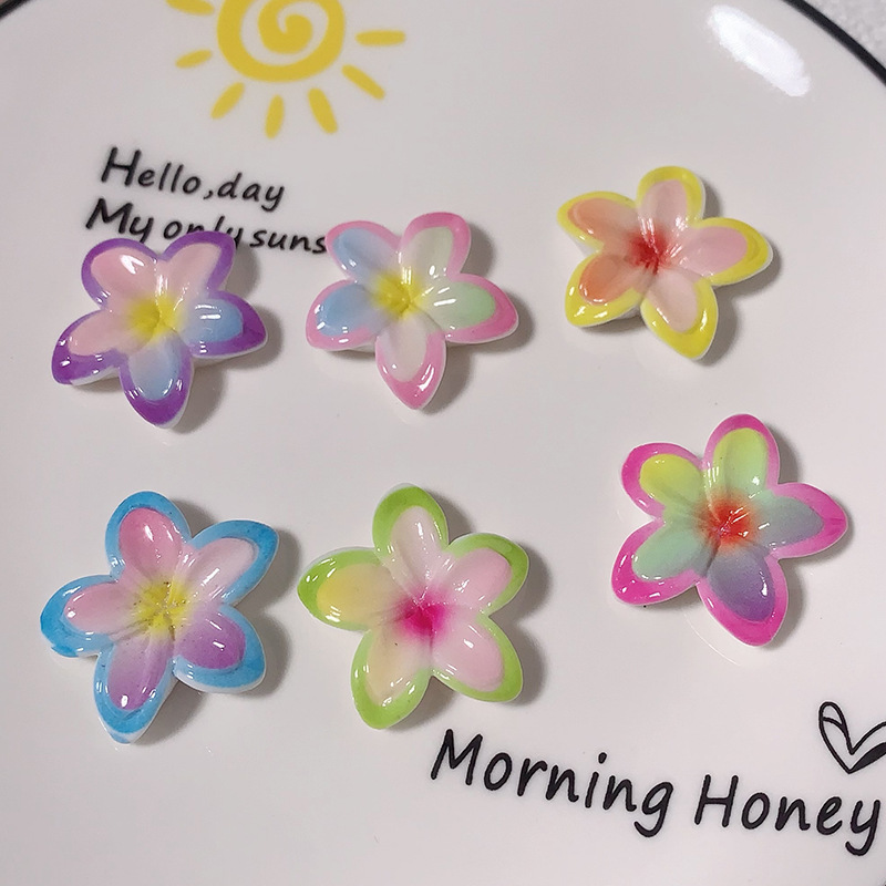 Accesorios de resina de flor brillante resina diy flor de cerezo pegamento crema parche de caso de teléfono móvil toque de cabeza material de parche de clip de pelo