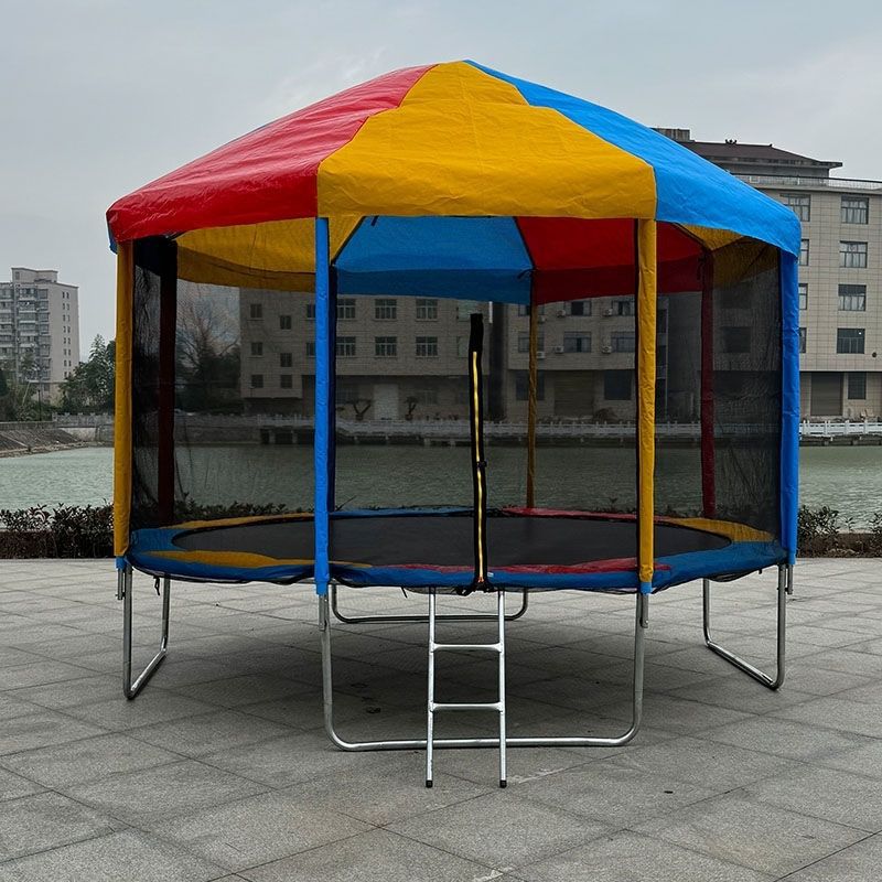Large Outdoor Commercial Trampoline with Canopy for Adults and Children, Suitable for Stalls and Squares
