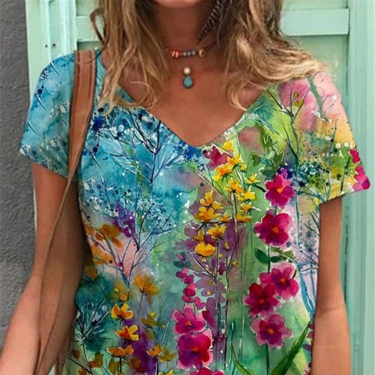 retro-womens-t-shirt-summer-v-neck-short-sleeve-tee-casual-harajuku-stripe-print-t-shirt-for-women-streetwear-pullover