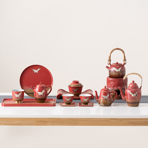 Forbidden City Hong Ruihe teapot candle charcoal fire stove tea stove full set indoor charcoal stove alcohol stove tea stove set
