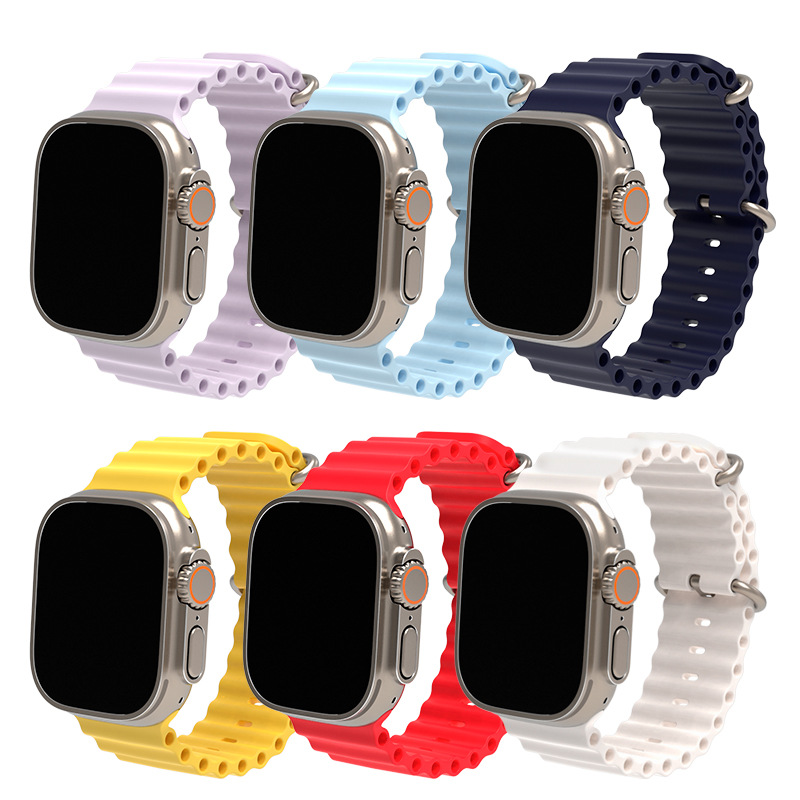 Neue Stil Silikon Doppel Schnalle Strap Apfel Uhr display picture 2