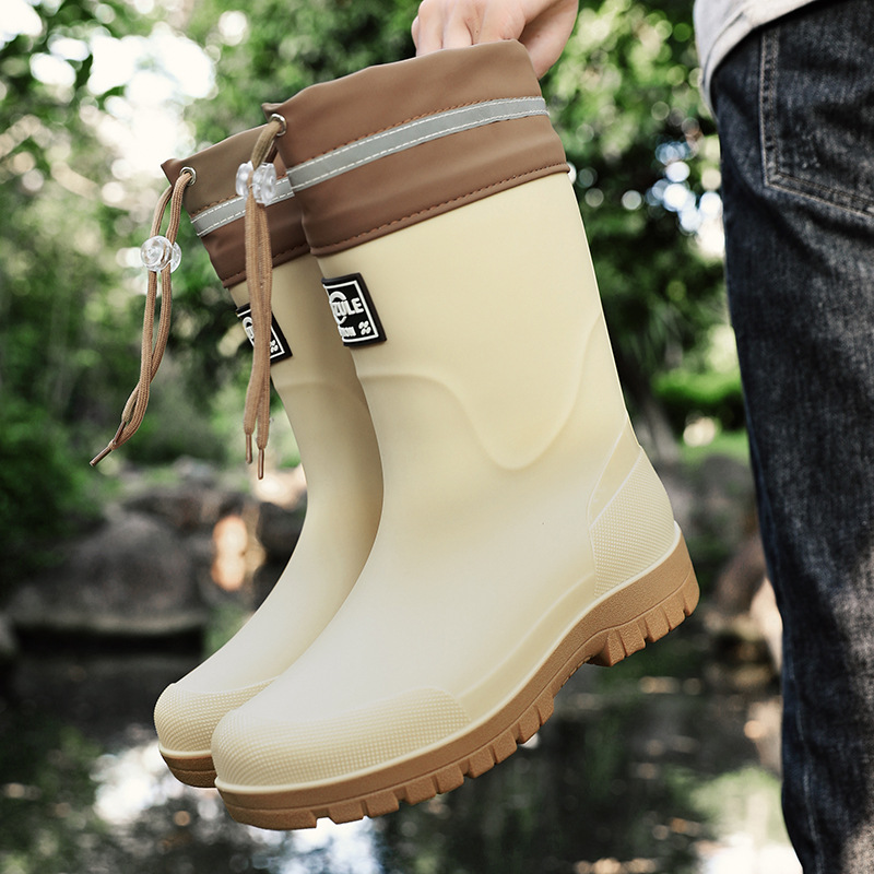 Botas de Lluvia de Tubo Medio para Hombre de PVC Impermeables y Antideslizantes para Pesca image 8