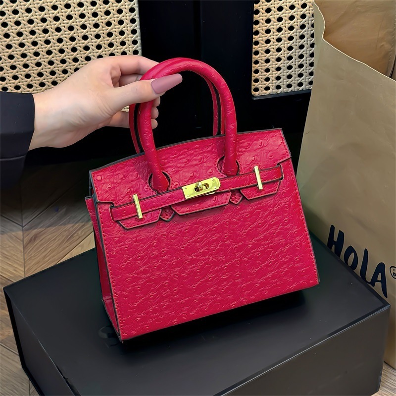 Handbags2025新款凯莉包女包跨境欧美简约时尚质感单肩斜挎手提包|undefined