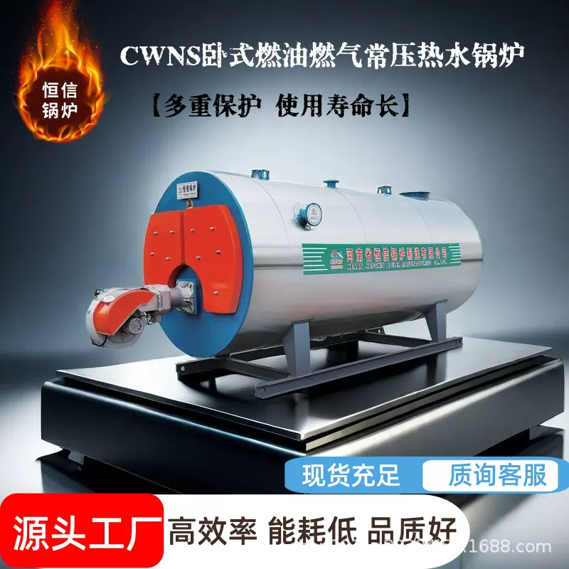 天然气锅炉 餐厅专用蒸汽锅炉 4吨6吨燃热水锅炉 恒信锅炉