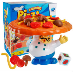 Children's board game kitchen pizza game Jenga toys parent-child interactive early education double battle tabletop game