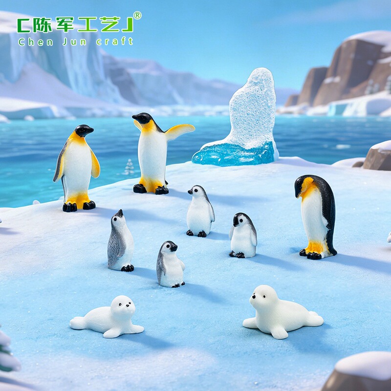Micro-Landscape Icebergs, Large Snowflakes, Realistic-Sized Penguins, Seals, Decorative Accessories for Landscaping, Ecological Bottle Small Ornaments