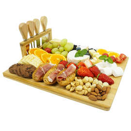 竹制奶酪板简易木制芝士板竹制托盘水果食物木制托盘厂家直供