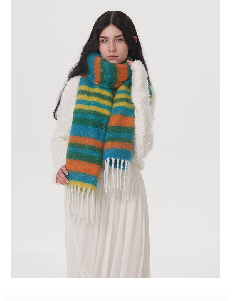 Sciarpa a quadri da donna - sciarpa morbida effetto cashmere_voghion.com