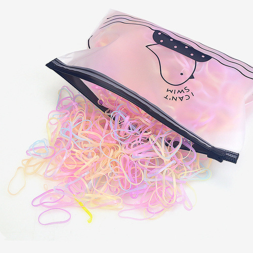 Baby hair elastic one-time use non-damaging hair tie for girls and babies, chick black small circle hairband for children
