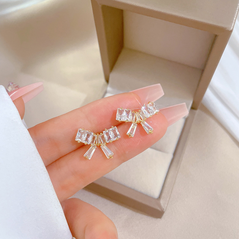 Bow Knot Pattern Women'S Gender Real Gold Plated 304 Stainless Steel PVD Coated Bow Knot Waterproof Non Tarnish Sweet Earrings Necklace For Women'S