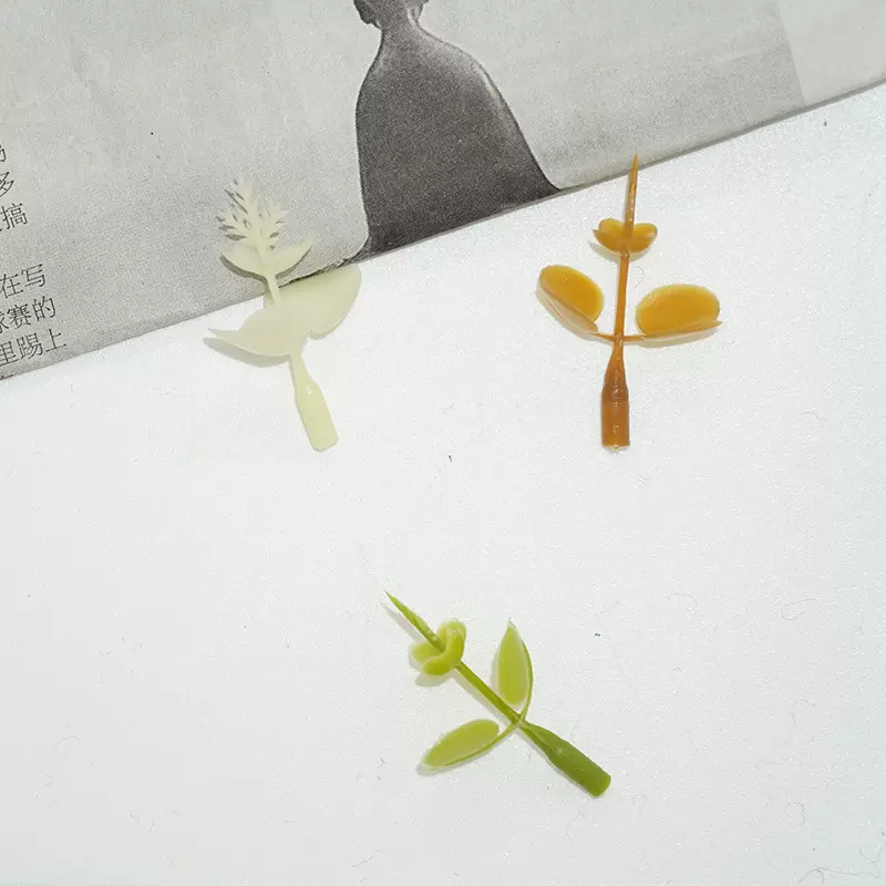 塑料仿真花仿真草金钱叶封顶配件植物墙配件鱼缸造景水草假草配件