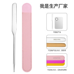Stainless steel nail color applicator double-ended scraper makeup palette color mixer foundation blender color knife foundation spatula wholesale