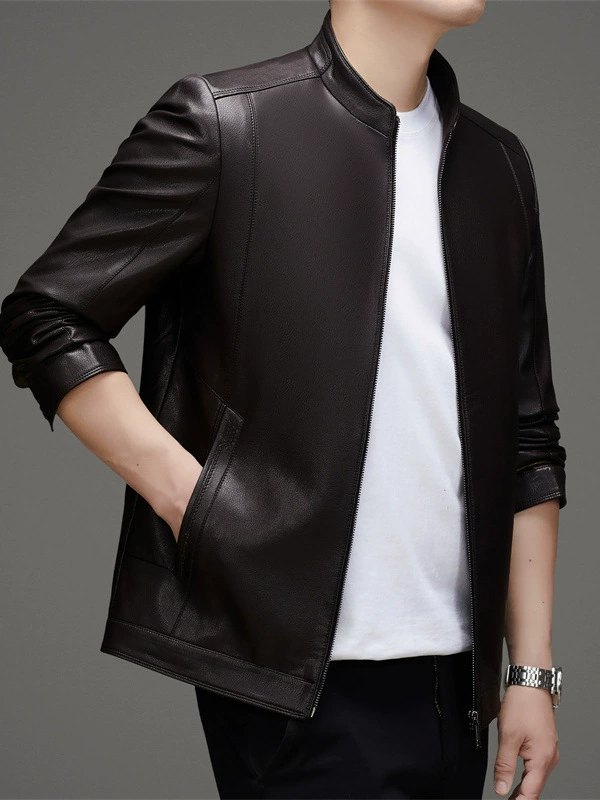 Warm winter jacket, genuine leather, 2025 years
