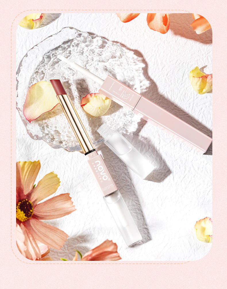 NOVO Smooth Mist raincoat Lipstick Waterproof setting, one-coat film not easy to stick to the cup, lock lip color lipstick wholesale undefined