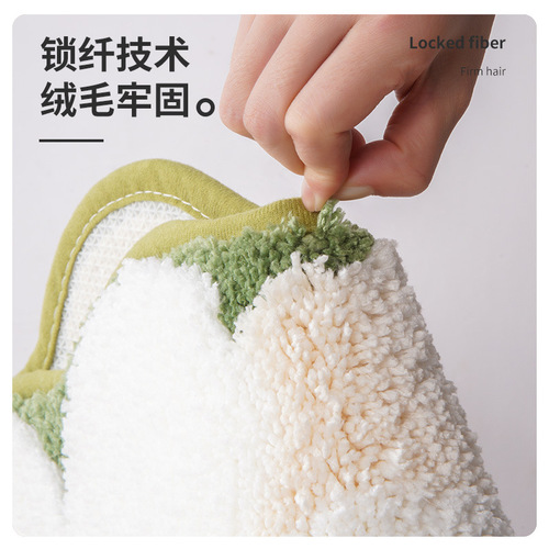 Bathroom toilet flocking absorbent floor mat household bathroom diatom mud mat carpet bathroom door non-slip mat