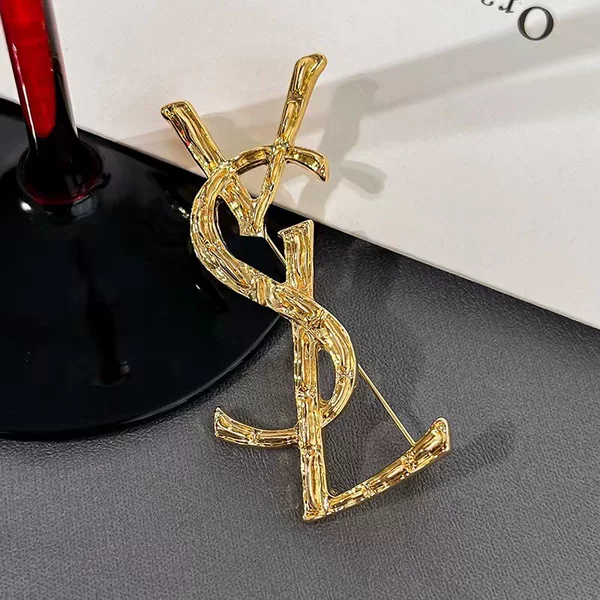 Cross-border Korean-style poplar forest brooch high-grade gold and silver pin corsage men's and women's suit jacket plug-in jewelry
