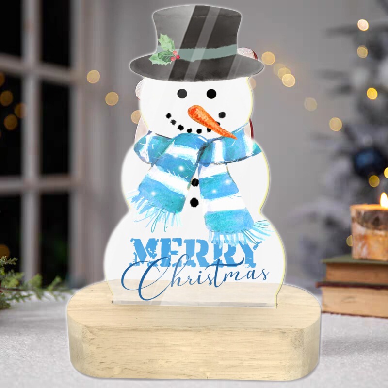 Christmas Snowman Decoration Creative Ornaments Holiday Home Restaurant Ornaments with Base Living Room Entrance Bedroom Decorations