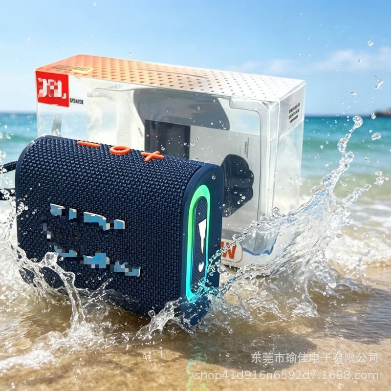 Cross-Border Hot-Selling Product Go4 Pro Wireless Bluetooth Speaker with Lighting, Gift Card-Insertable Mini Speaker, Portable Subwoofer