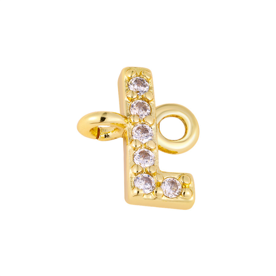 3g Weight Connectors Jewelry Making Type 7.7*13mm Jewelry Making Size Zircon Inlay Material DIY Jewelry Accessories, Bracelets Classification 1 Piece Quantity Copper Material Letter, Word Pattern Simple Style Style Beaded, Inlay Craft 1 Piece 7.7*13mm Copper Zircon Letter Word Connectors DIY Jewelry Accessories Bracelets 17