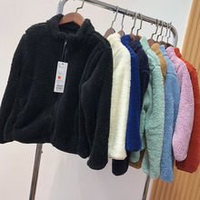 一件代发秋冬男童女童长绒摇粒绒拉链茄克长袖开衫短外套458897