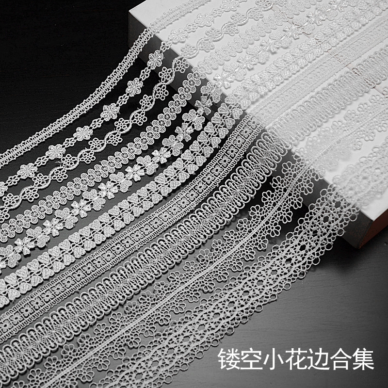 Y8YO bordado encaje vacío soluble en agua accesorios de encaje accesorios de ropa material de decoración DIY tocado hecho a mano