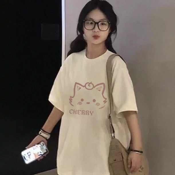 单/套装夏季女学生慵懒风宽松短袖t恤休闲阔腿裤子甜美穿搭两件套|undefined
