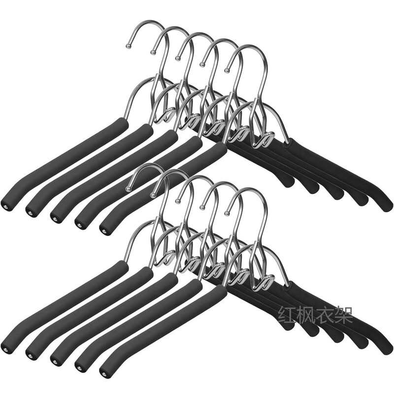 Removable Metal Foam Clothes Hanger Household Multifunctional Clothes Hanger with Hook Magic Stackable Metal Clothes Hanger