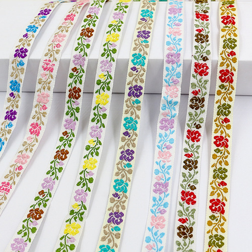 1.3cm Ethnic Fresh-style Lace Trim DIY Curtain Fabric & Apparel Accessories—Decorative Ribbon in Rustic Style