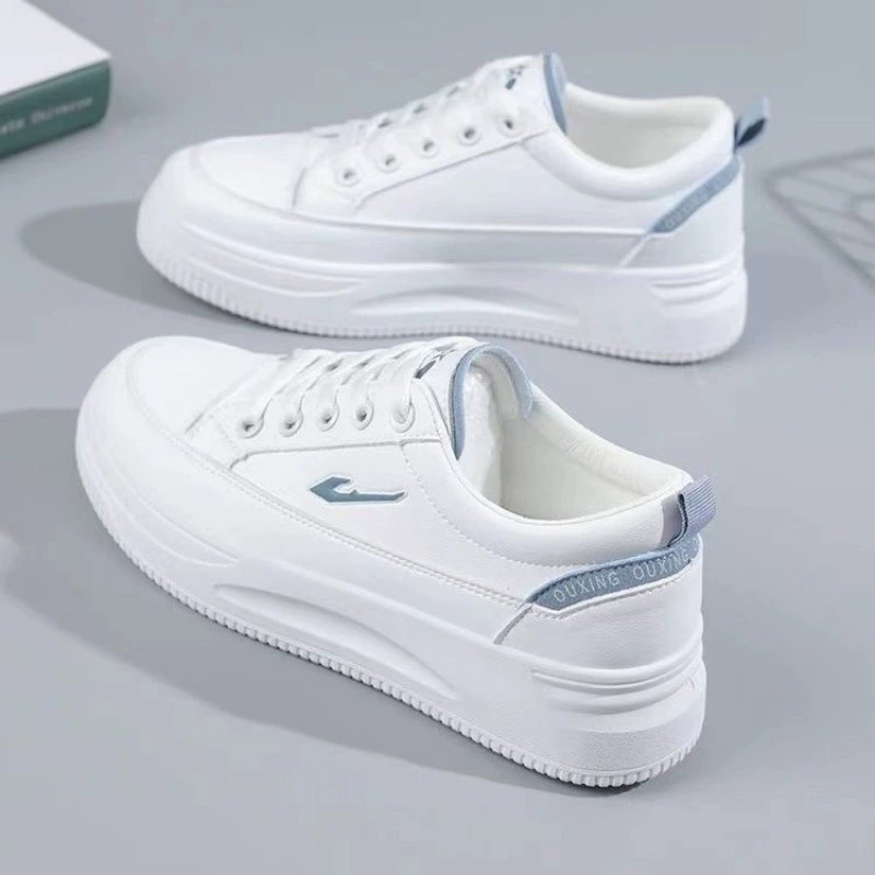 Sneakers, footwear, summer universal sports white shoes platform for leisure