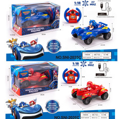 跨境四通馬里奧遙控車 炫酷特技車燈光音樂mario卡丁賽車玩具批發