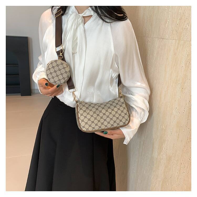 Vintage Casual 2025 Autumn Trendy Printed Fashion Versatile Niche High-Quality Single Shoulder Crossbody Mother-Daughter Bag