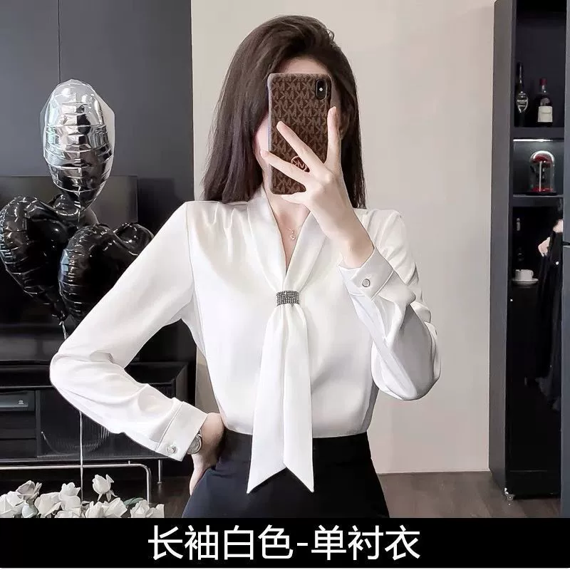 Shirt for work, set, hip-accented