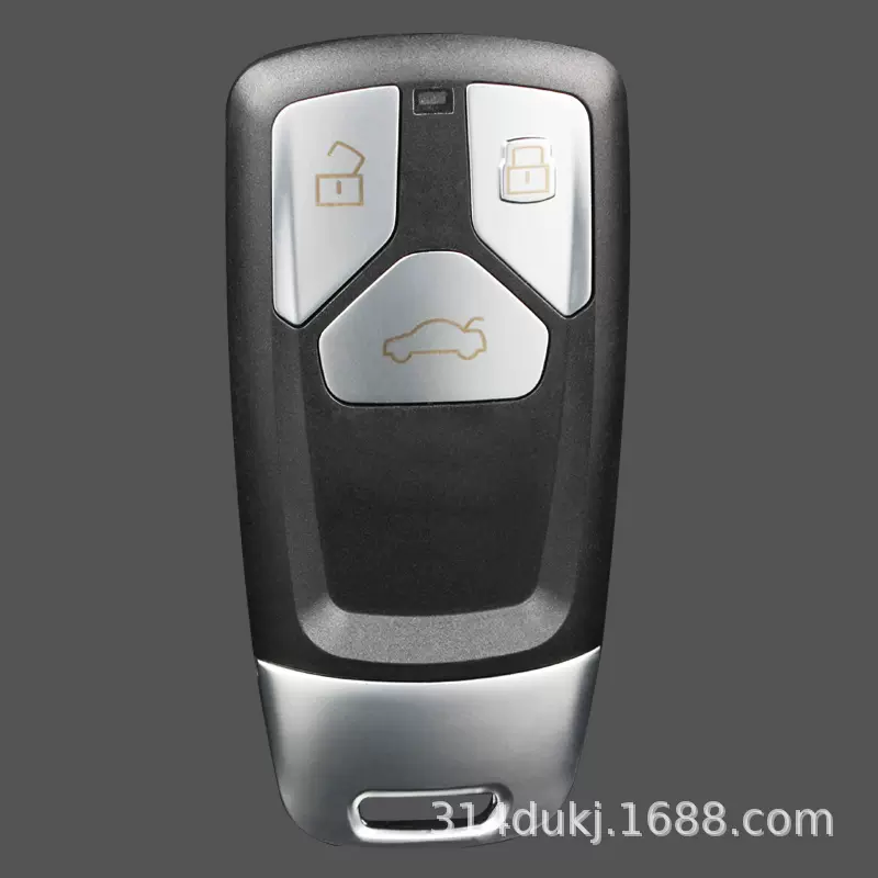 适用新奥迪Q7A4LA6LQ5TT智能卡汽车遥控器钥匙改装替换外壳熊猫款